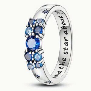 Topaz Sapphire Tanzanite Star Cipher Sz 7 Ring 925 Sterling Silver NWT